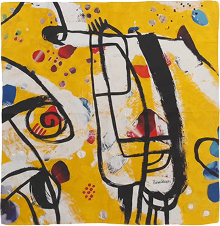 An ArtSoie silk edition prepared for review of its number and documentation